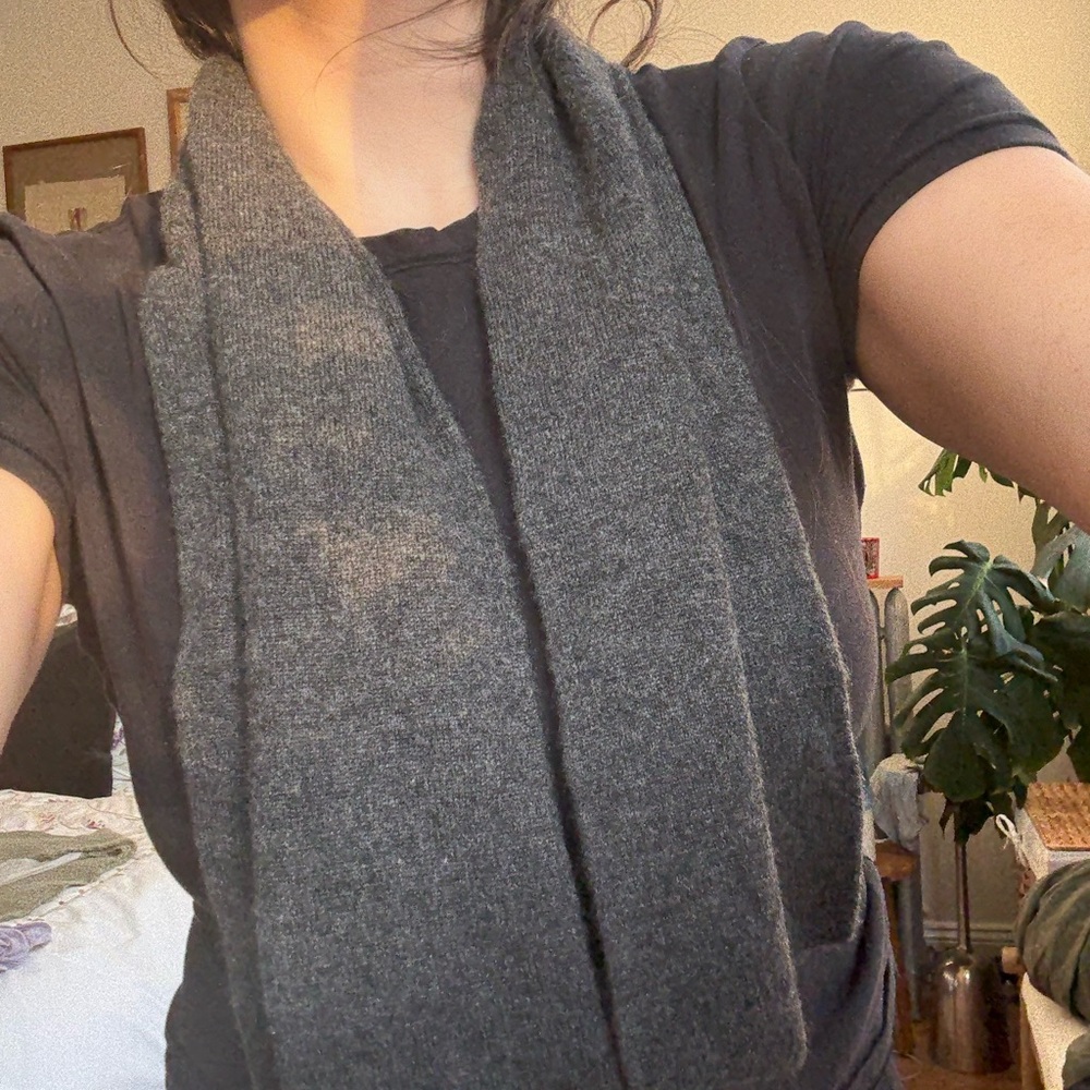 J. Crew Charcoal Gray Scarf